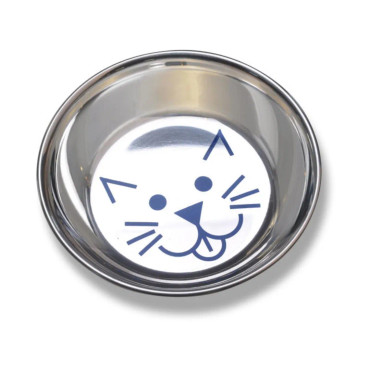 Van Ness Stainless Steel anti-skid Cat Dish Bowl