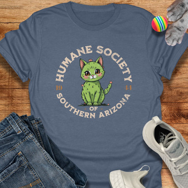 HSSA Vintage Cactus Cat Short-Sleeve Unisex T-Shirt