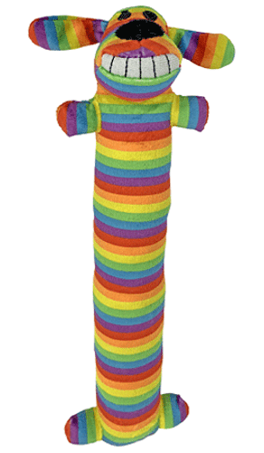 Multipet Loofa Dog Rainbow 12-inch Toy