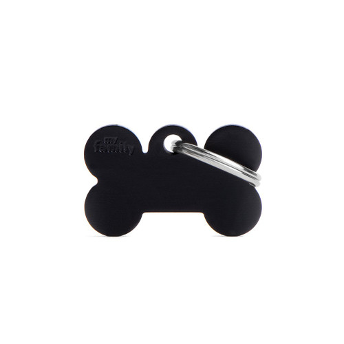 MyFamily Small Black Bone ID Tag - Free Custom Engraving