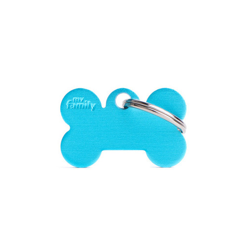 MyFamily Small Lt. Blue Bone ID Tag - Free Custom Engraving