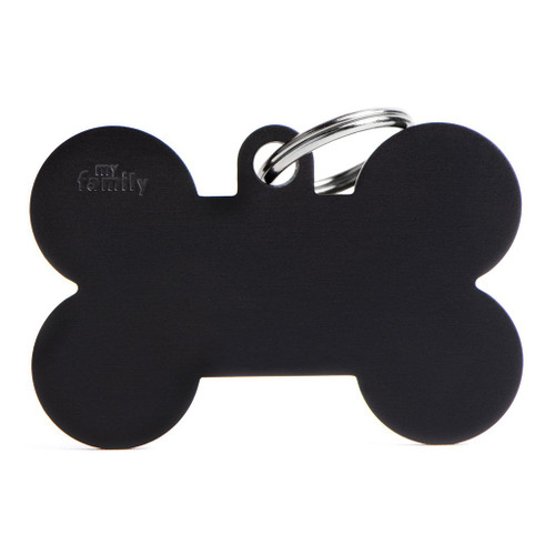 MyFamily XL Black Bone ID Tag - Free Custom Engraving
