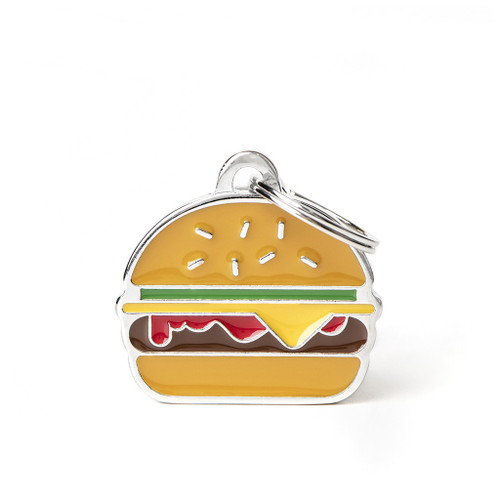 MyFamily Burger Pet ID Tag Diamond Engraved