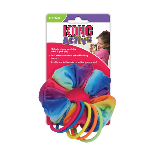 Kong Cat Active Crinkle Cat Scrunchie with Catnip Toy