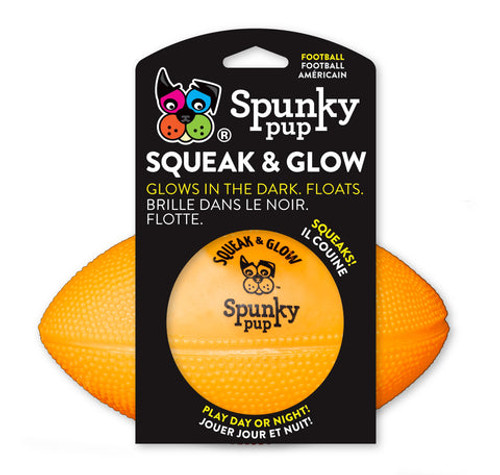 Spunky Pup Squeak & Glow Football