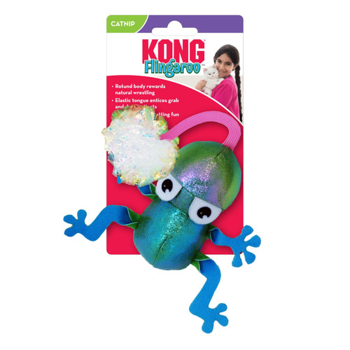 Kong Cat Flingaroo catnip Frog Toy
