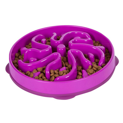 Outward Hound Slo Bowl Fun Feeder (2-cup, Purple)