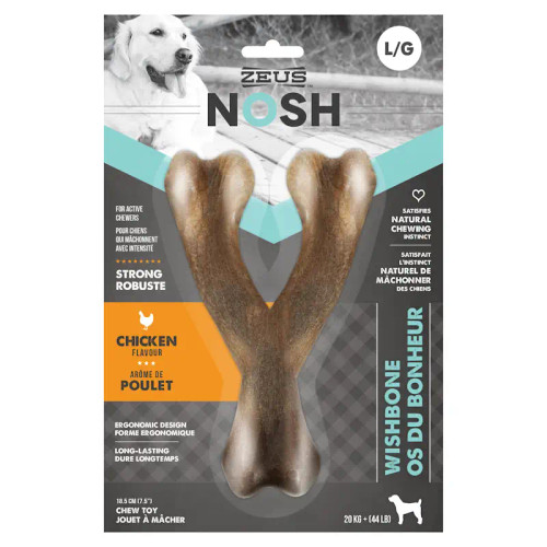 Zeus Nosh Strong Wishbone Dog Chew Toy, Large