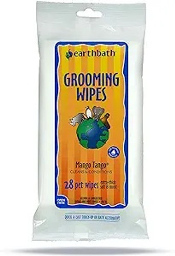 earthbath Grooming Wipes Mango Tango, 28 count