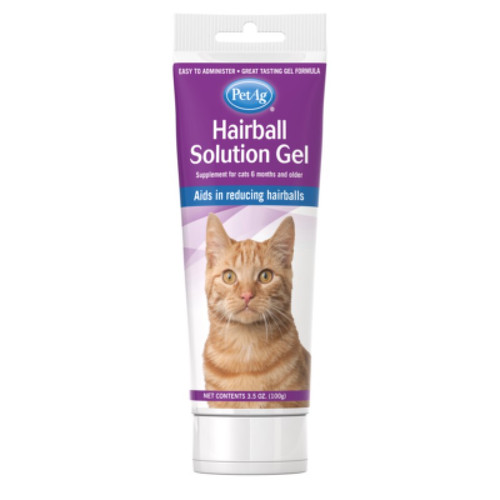 PetAg Cat Hairball Natural Solution Gel, 3.5 oz