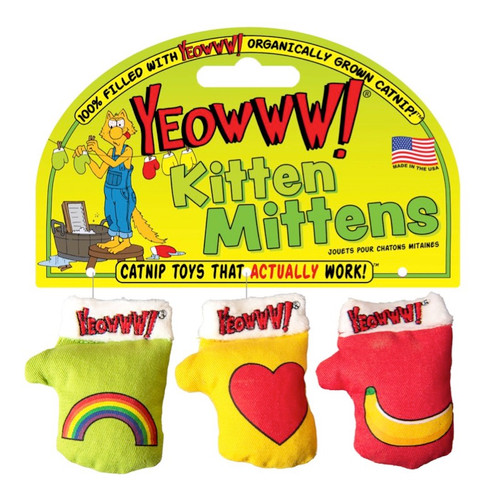 Yeowww! Kitten Mittens Catnip filled Cat Toy