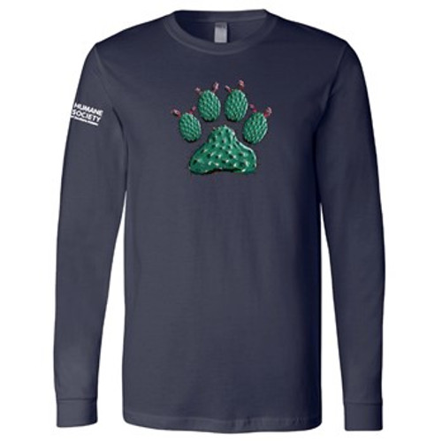 HSSA Navy Cactus Paw Adult Unisex Long-Sleeve Shirt