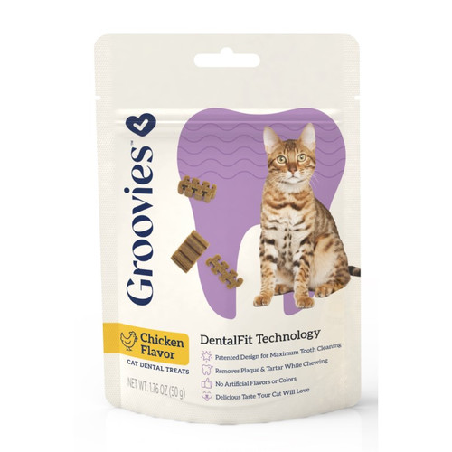 Groovies Dental Cat Treats Chicken 1.76oz/50g