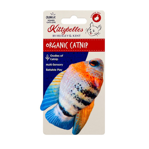 Kittybelles Angelfish Crinkle Plush Cat toy