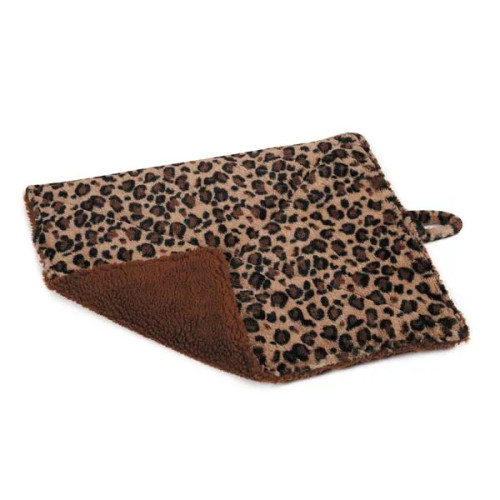 Meow Town Thermal Cat Mat Blanket Leopard Brown 22"L x 18½"W