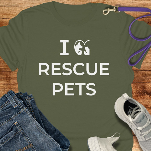 I Love Rescue Pets Short-Sleeve Unisex T-Shirt