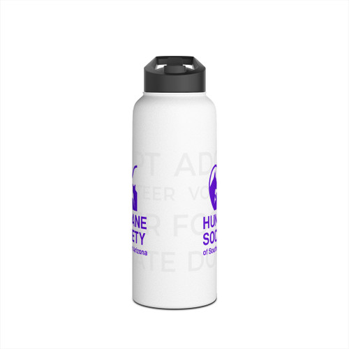 Humanine Society 32oz Water Bottle — Stainless Steel Insulated Bottle with Purple Rescue Logo