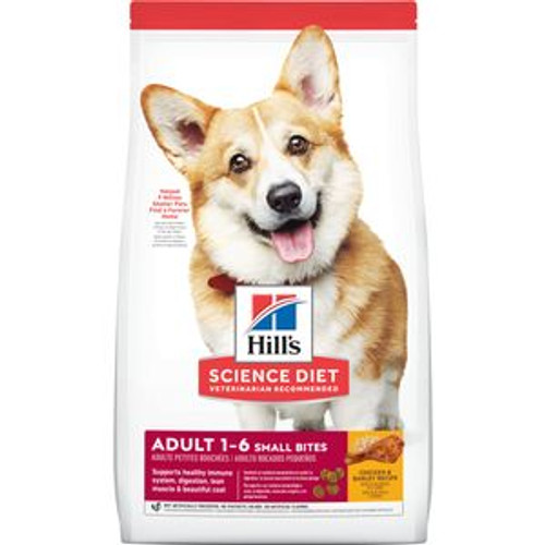 Hill's Science Diet Canine Adult Small Bites Dog Food, Chicken and Barley
