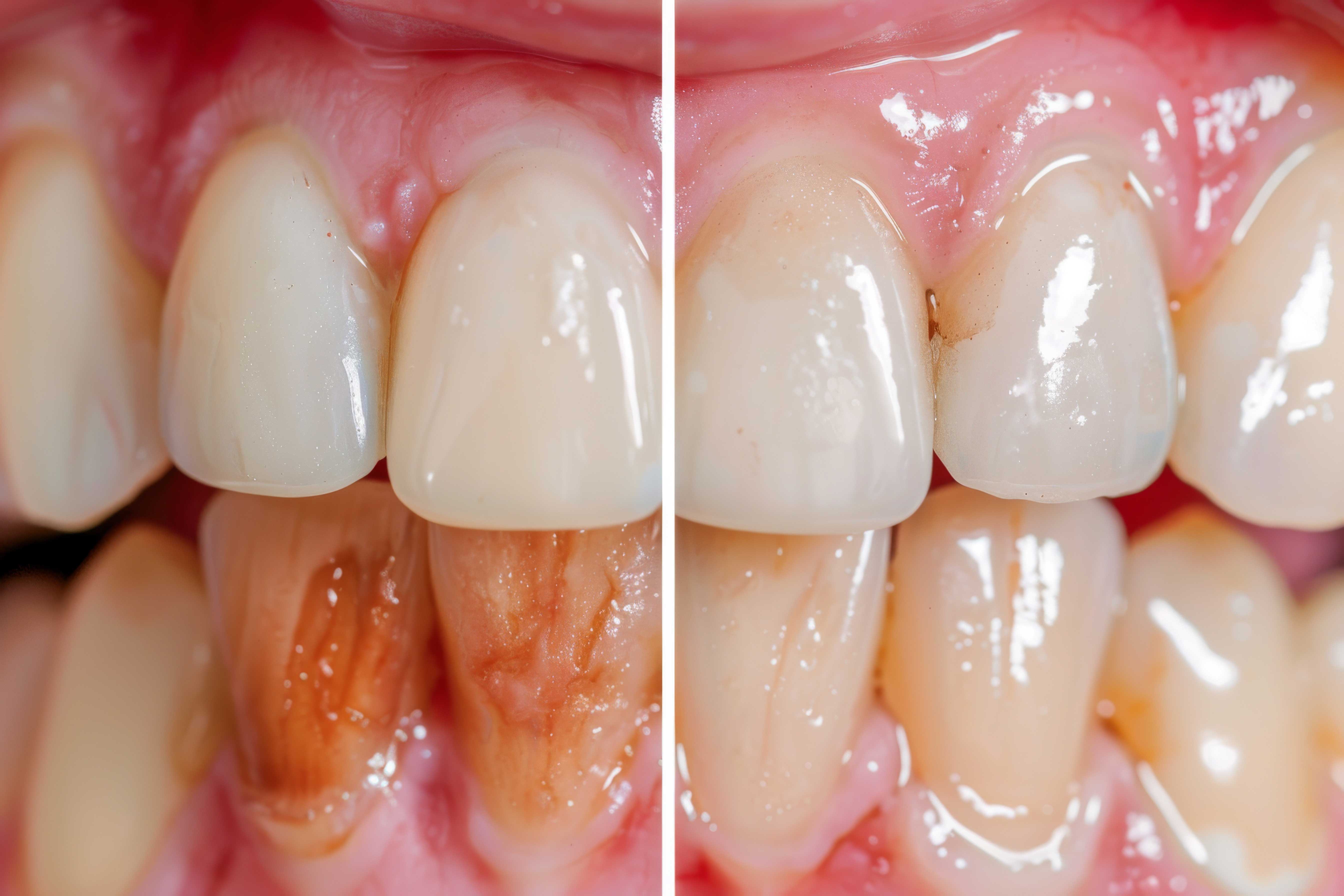 Before and after pictures of tooth enamel erosion 