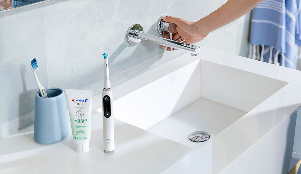 An Electric Toothbrush Is An Essential Item When Cleaning Your Bathroom