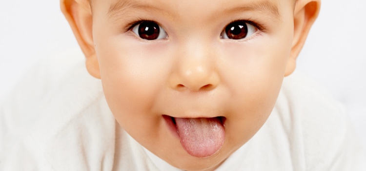 Thrush in a baby's mouth