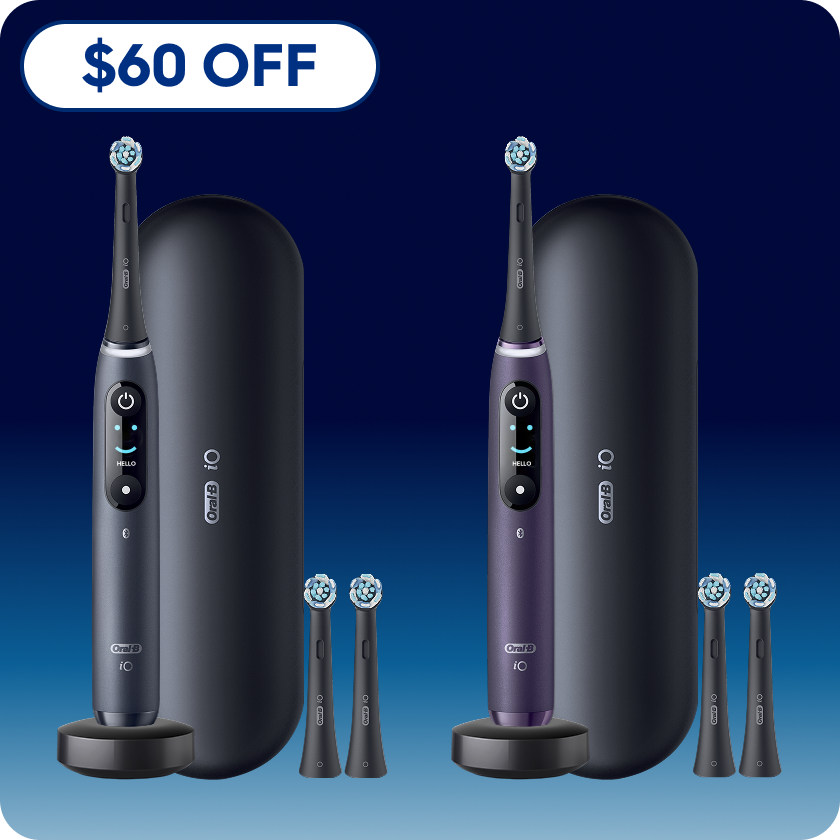 iO Series 8 Twin Pack in Black Onyx and Violet Ametrine | Oral-B
