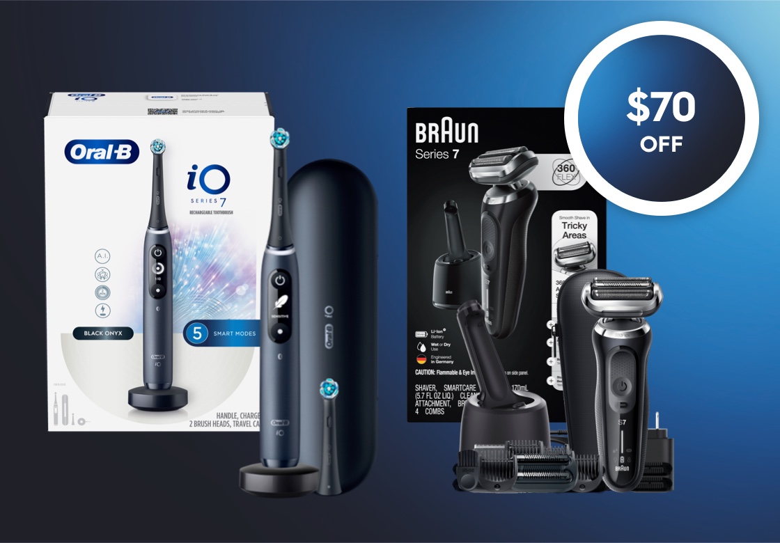 Save $70 on the Oral-B + Braun Men's Essentials Self Care Bundle