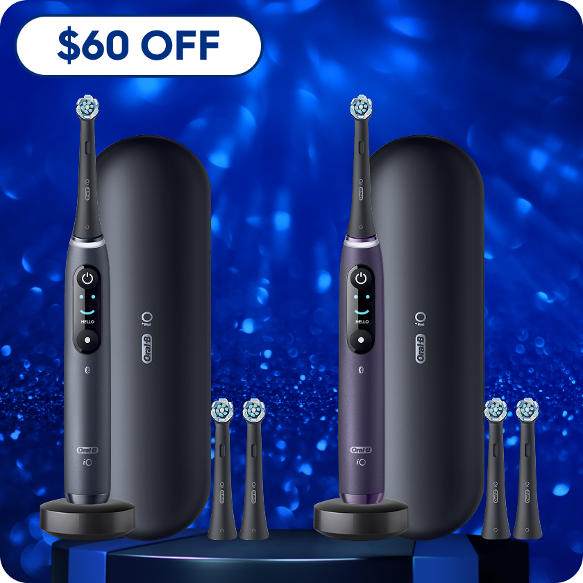 iO Series 8 Twin Pack in Black Onyx and Violet Ametrine | Oral-B