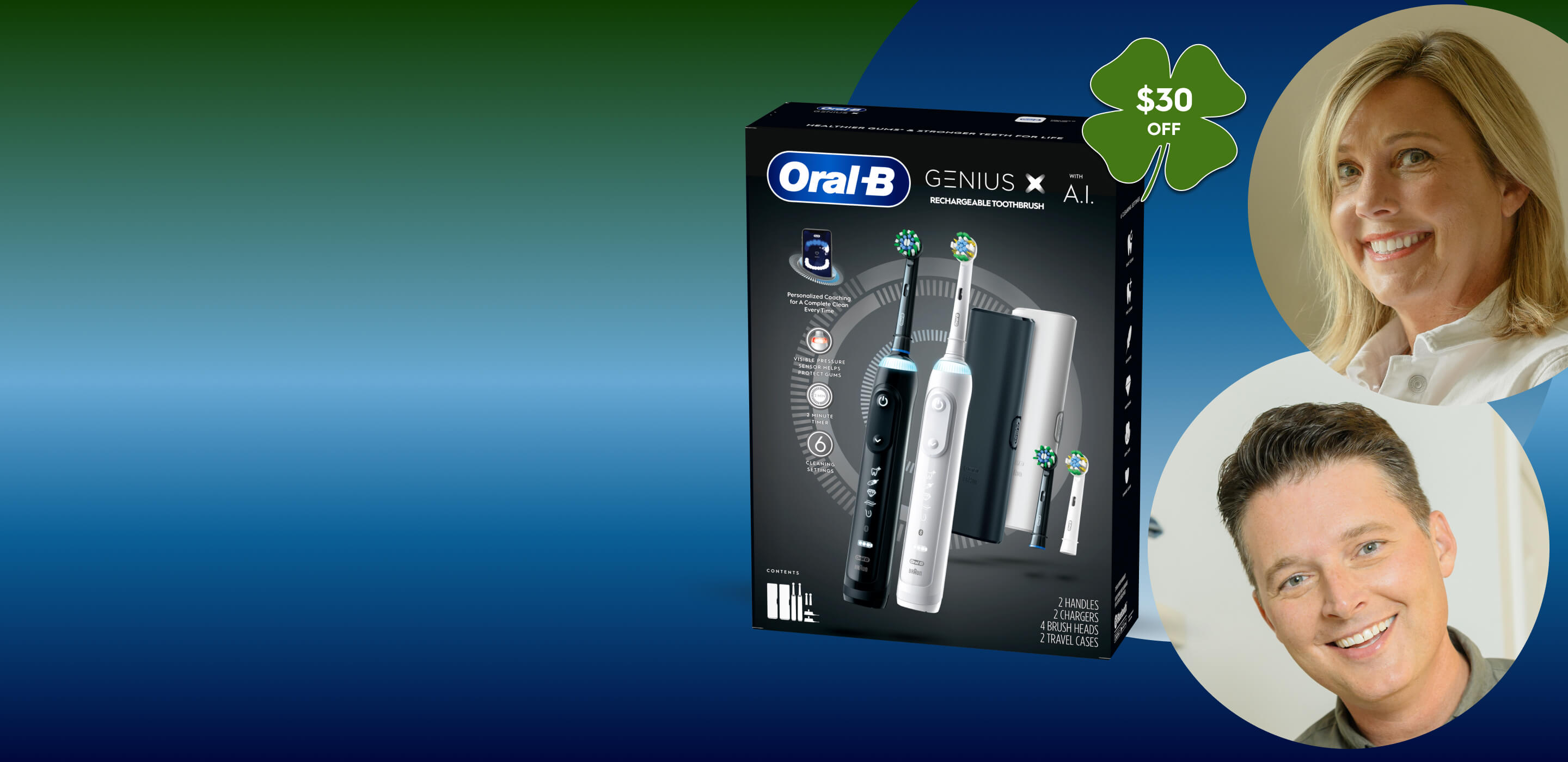 Save $30 on the Genius X Twin Pack this St. Patrick's Day