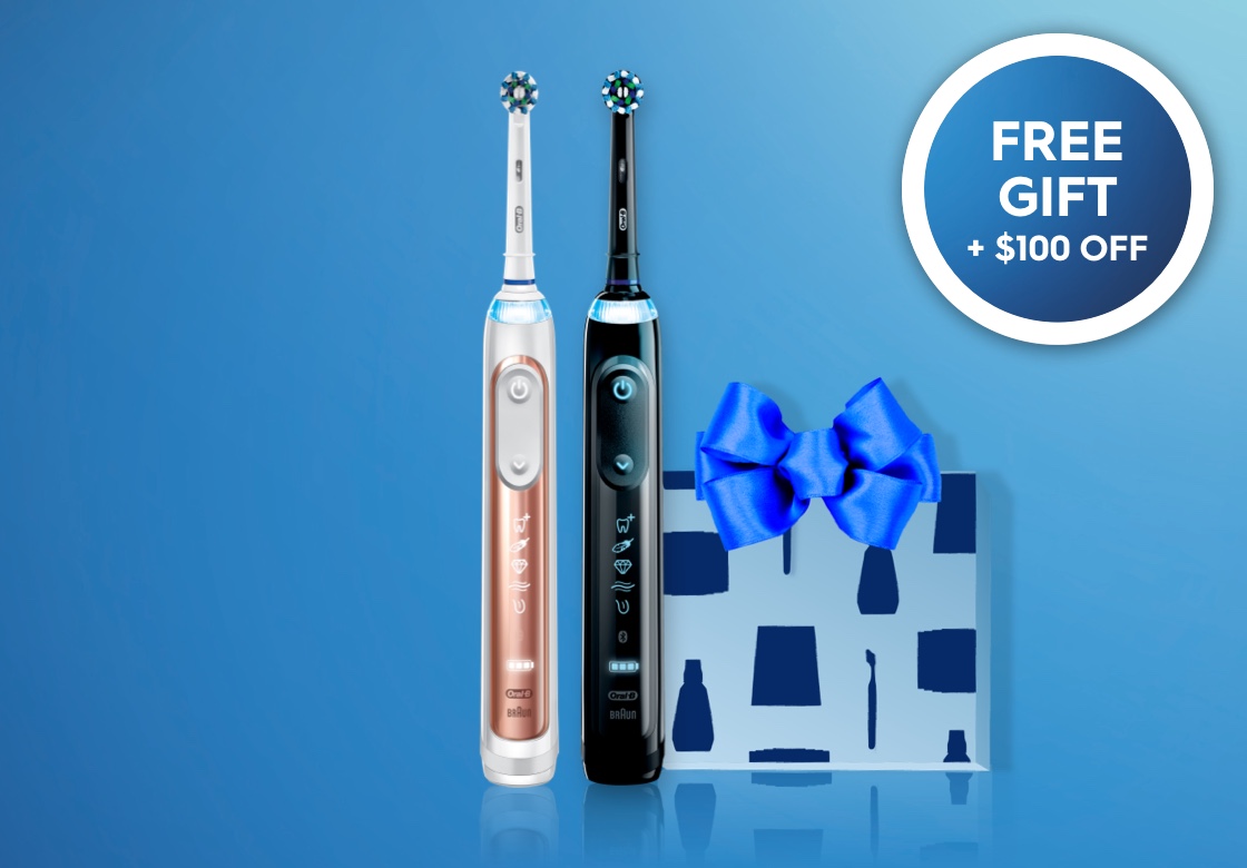 Free Gift + $100 Off with Oral-B Genius 7500 Twin Pack Purchase