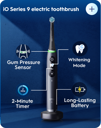 Oral-B iO Series 3 electric toothbrush - gentle care brush head - gum pressure sensor-long-lasting battery - 2-minute timer