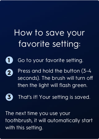 Save your settings