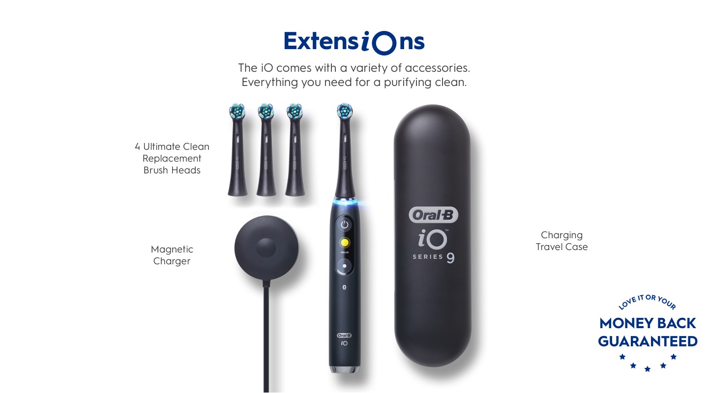 Oral-B - iO Series 9 Connected Rechargeable Electric Toothbrush - Onyx  Black