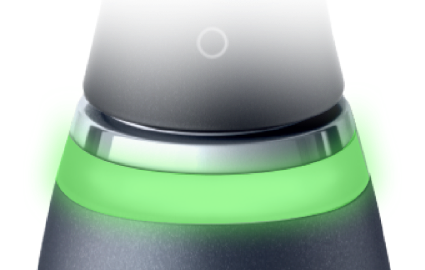 Pressure sensor lights up green when the right amount is applied.