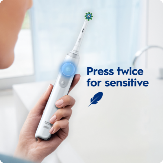 Click twice to set your brush to Sensitive Mode for brushing that’s light as a feather.