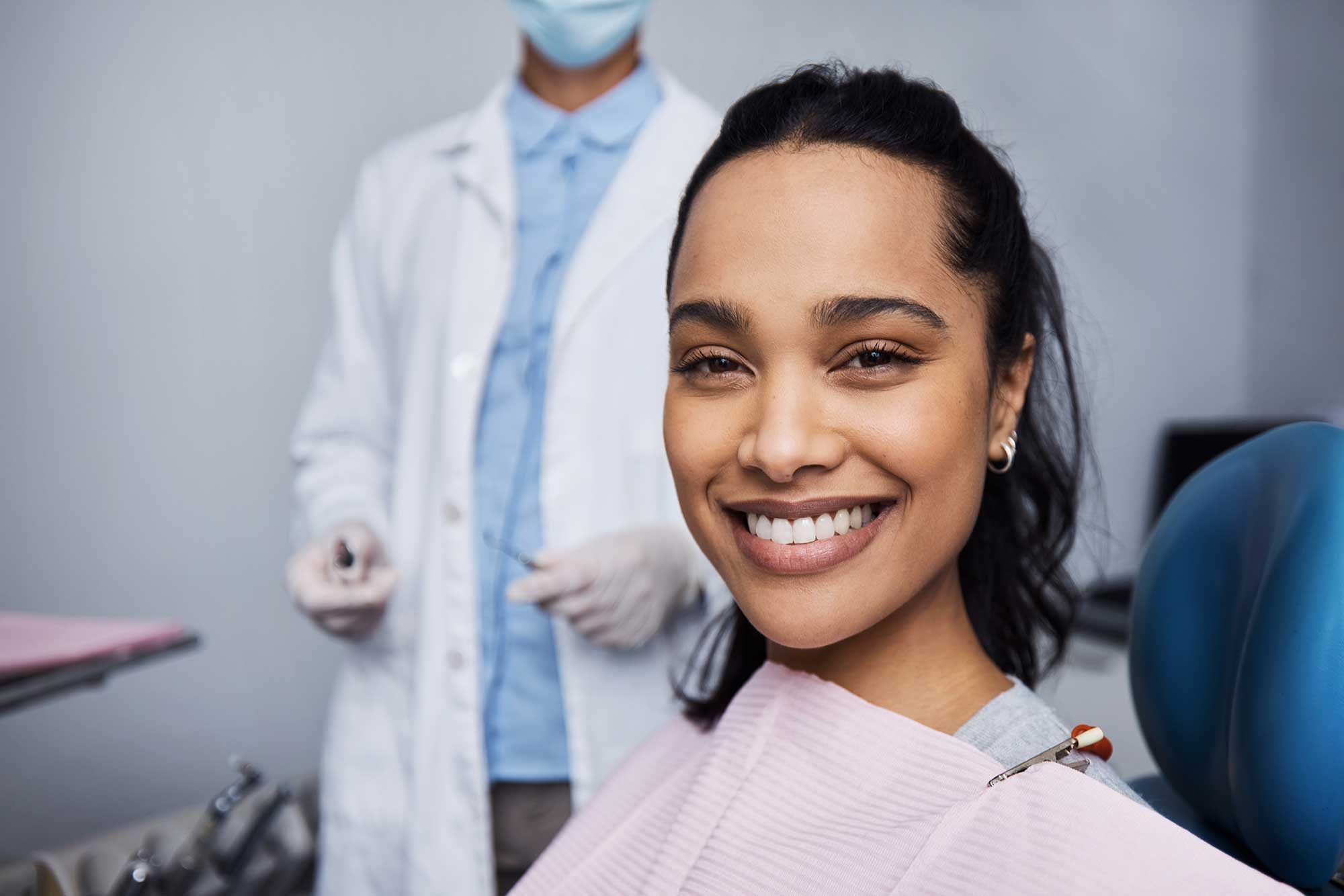Smiling patient after a dental procedure