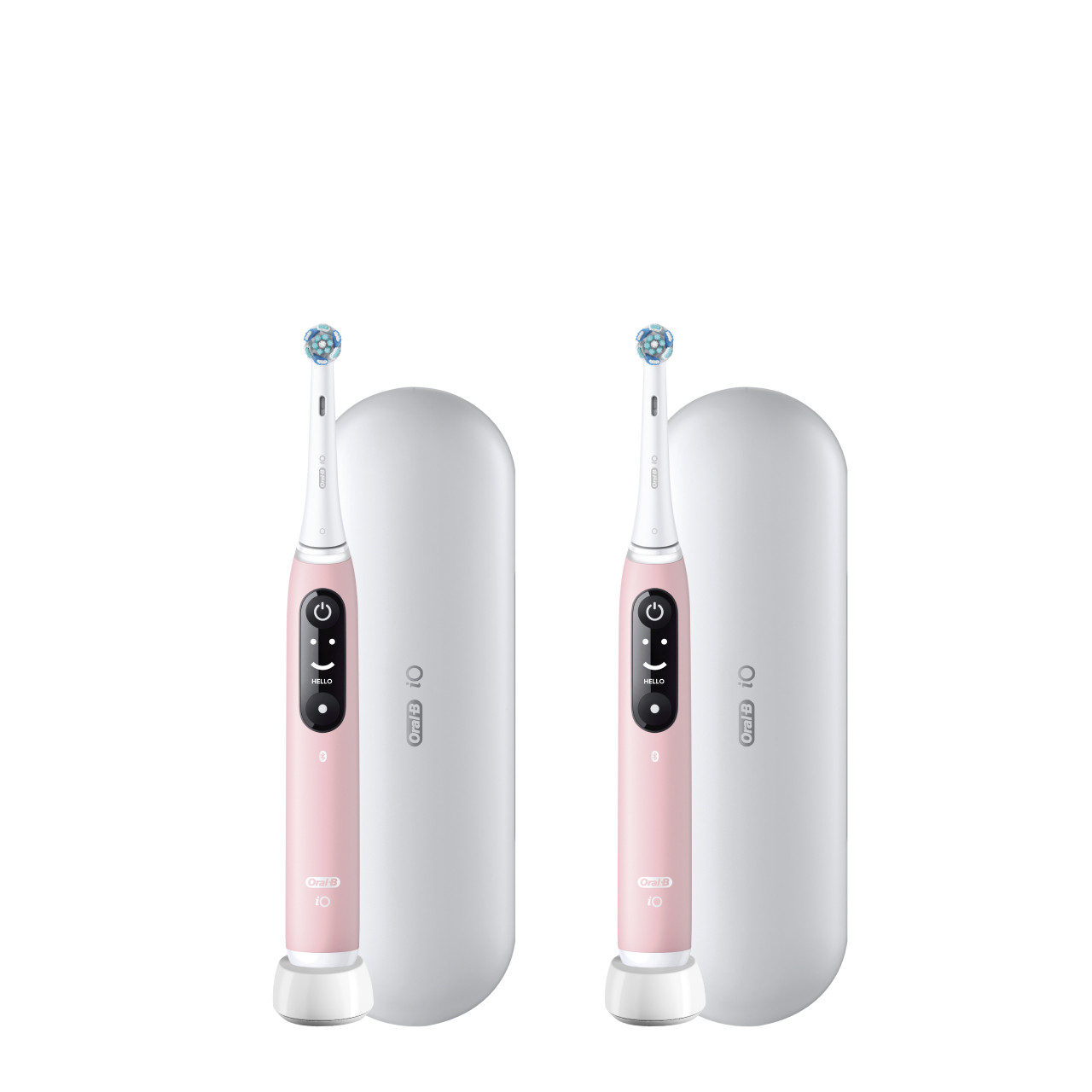 iO Series 6 Electric Toothbrush Twin Pack, Pink Sand | Oral-B