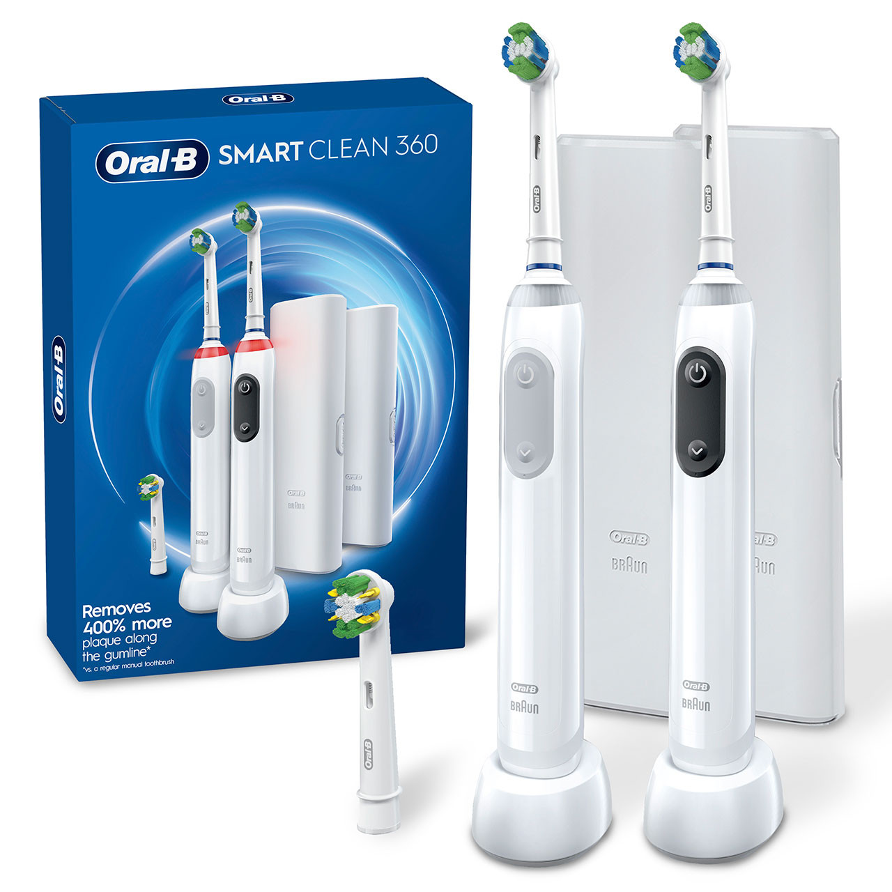 Oral−B D365236WT WHITE Smart Clean 360 Rechargeable Electric Toothbrush | Oral-B