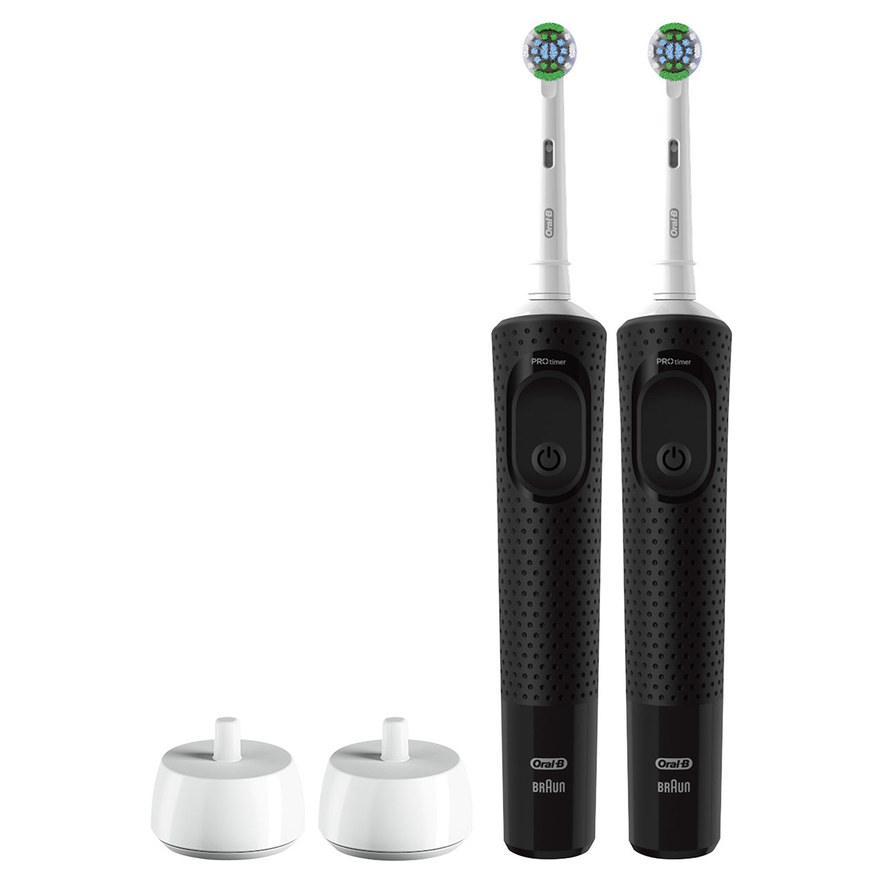 Oral-B Pro 500 Rechargeable Electric Toothbrush Twin Pack, Black
