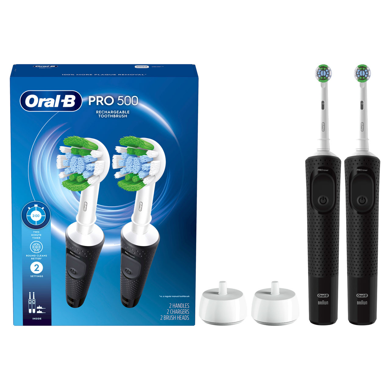 Pro 500 Series Electric Toothbrush Twin Pack