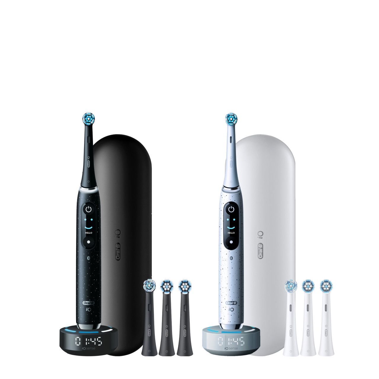 iO Series 10 Electric Toothbrush Twin Pack, Cosmic Black +