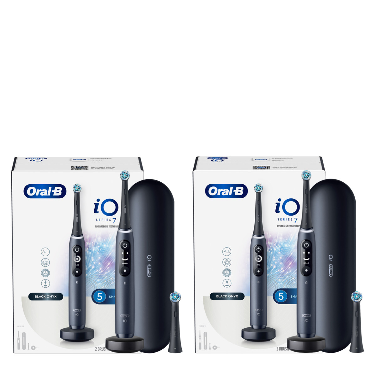 iO Series 7 Twin Pack, Black Onyx | Oral-B