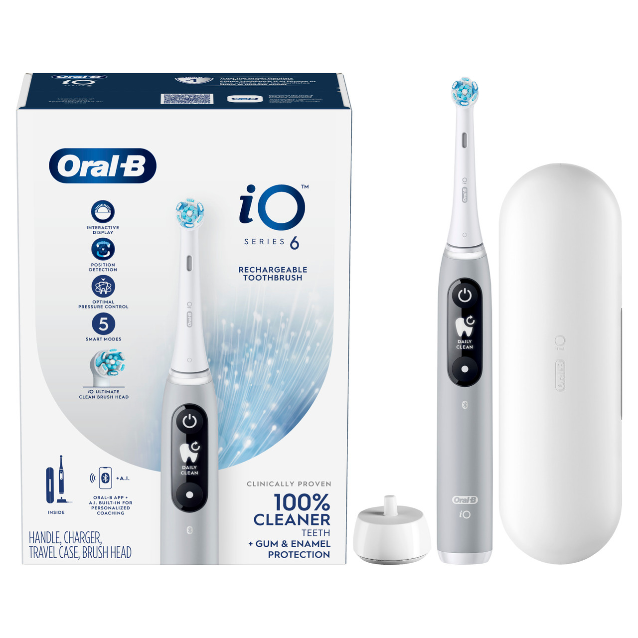 電動歯ブラシ Oral-B iO Series 6 Grey Opal Oral-B iO Series 6 Electric Toothbrush, Grey Opal | Oral-B