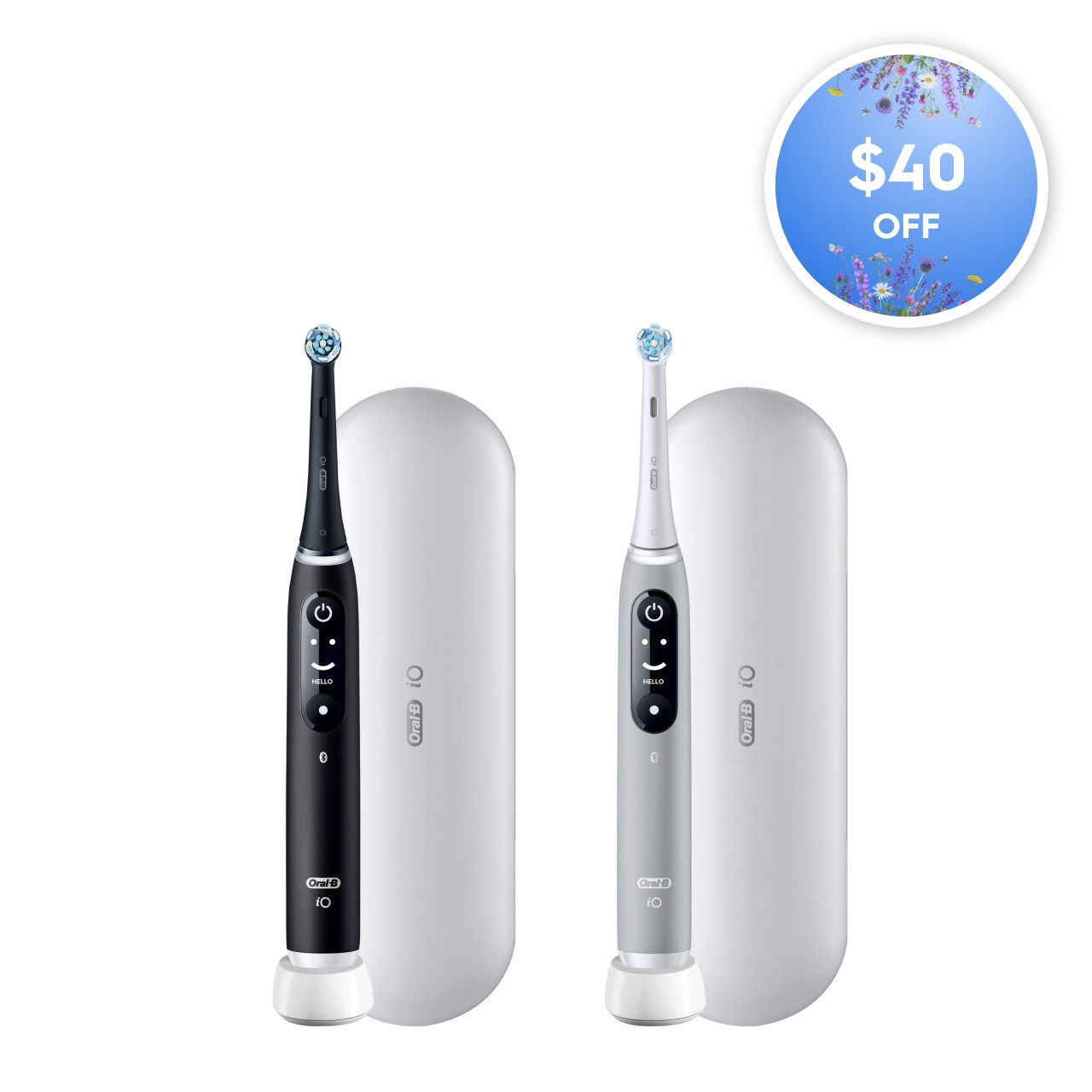 iO Series 6 Twin Pack in Black Lava and Grey Opal| Oral-B iO Series 6 Twin Pack in Black Lava and Grey Opal| Oral-B