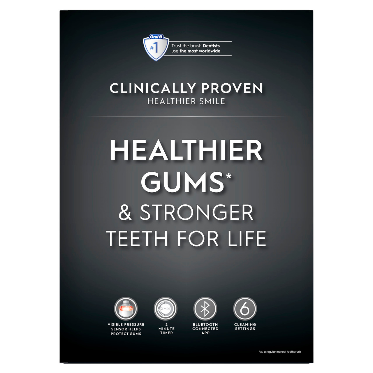 Oral-B Genius X Rechargeable Electric Toothbrush Twin Pack, Black