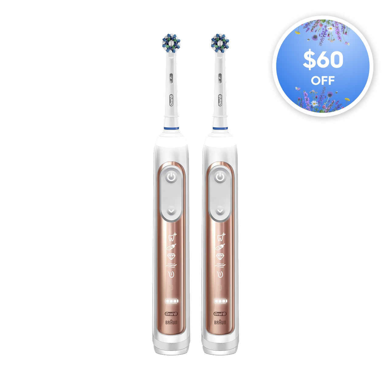 【Braun】Oral-B Genius S 7500 本体 Oral-B Genius 7500 Rechargeable Electric Toothbrush Twin Pack