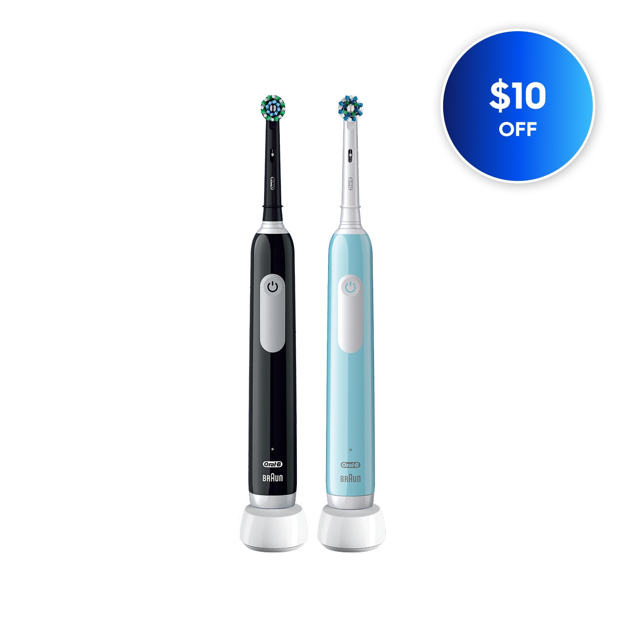 Oral-B PRO 1 1000 2本入 Pro 1000 Rechargeable Electric Toothbrush Twin Pack, Black and