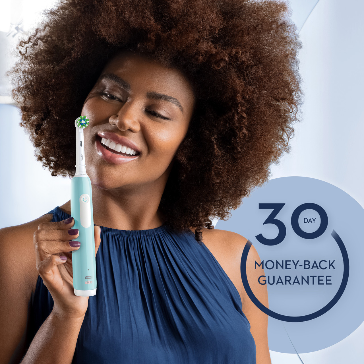 Pro 1000 Rechargeable Electric Toothbrush Twin Pack, Turquoise