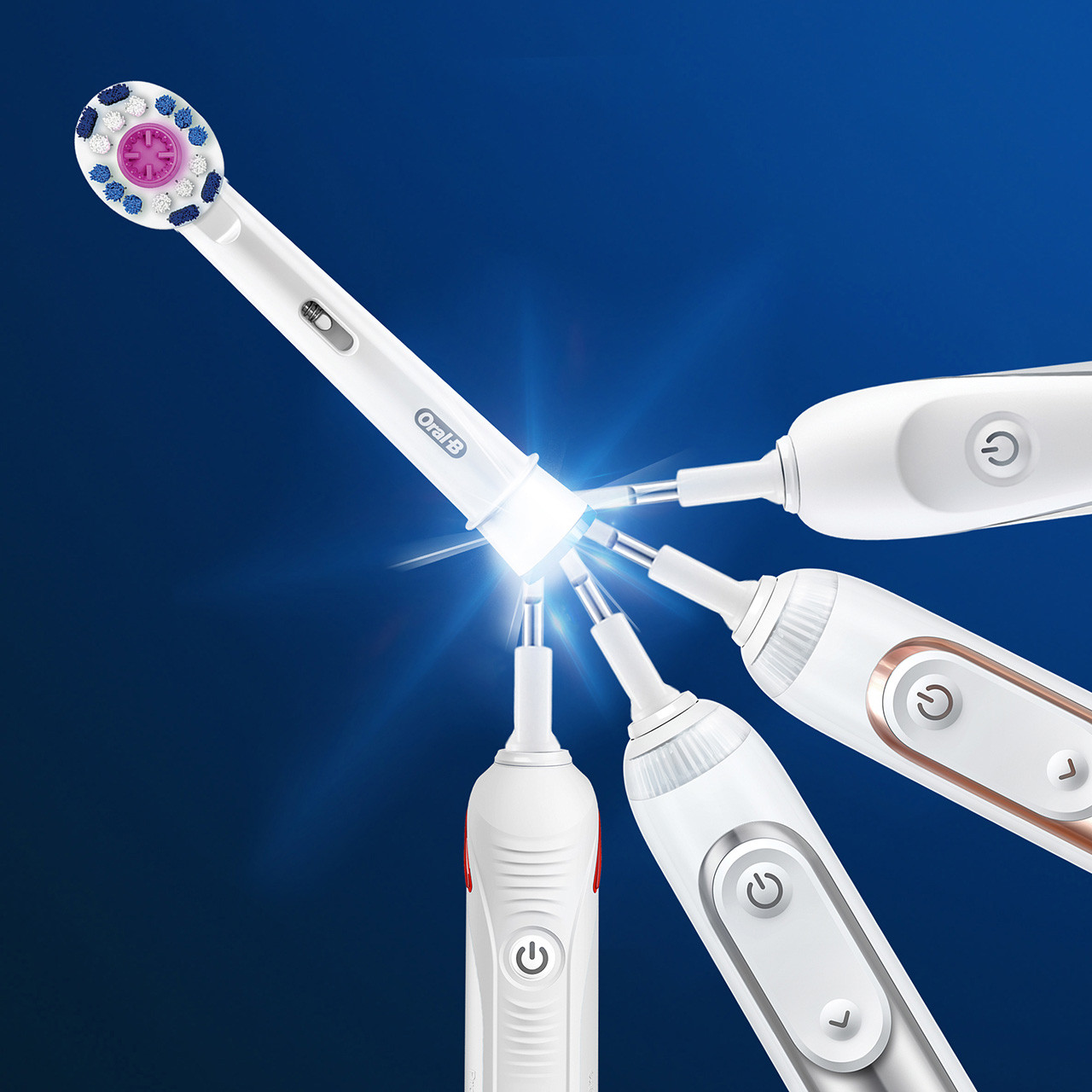 Oral-B 3D White Electric Toothbrush Replacement Brush Heads, 6