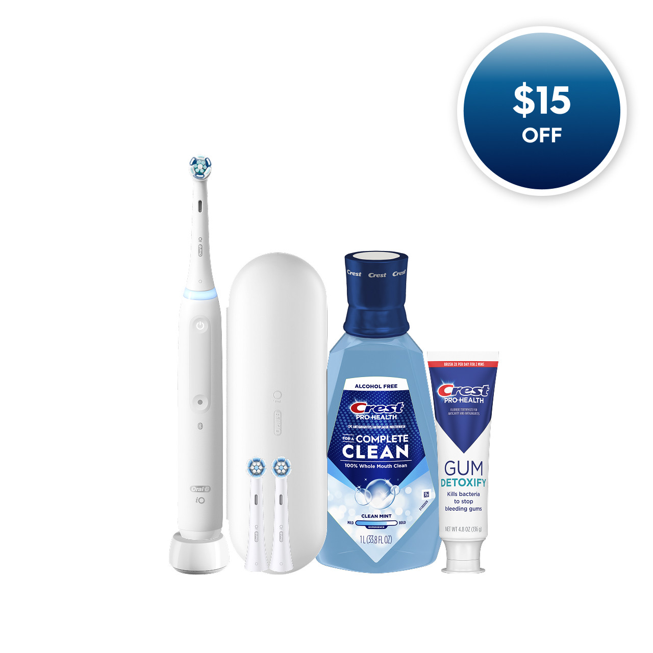 Oral-B + Crest iO Series 4 Gum Care Bundle | Oral-B